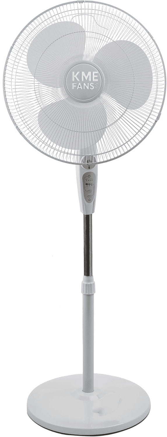 18-Inch Pedestal Fan – Quiet Oscillating Stand Fan with 3 Speeds to acheive comfort zone, Adjustable Height and Tilt, 90° Air Circulation for Bedroom, Home, or Office