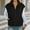 Black, variant on TIANZEN Knit Zip Front Vest Sleeveless Oversized Outerwear With Side Pockets Casual Layering Cardigan Two Vest Denim Vest Sweater Sleeves Juniors Flannel Vest