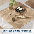 thumbnail image 2 of Qinaqin Compacto Elegance 3-Piece cm de Profundidadining Set para Two con Grueso Madera Grain Tabletop Upholstered Chairs & Robusto Metálico Frame Ideal Pequeño Spaces, 2 of 7