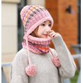 thumbnail image 5 of ER Gorro de invierno para mujer, conjunto de bufanda circular peruana, orejeras de esquí brillar Electrónica, 5 of 5