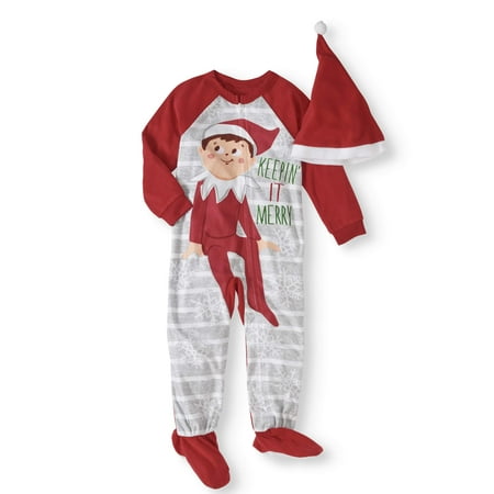 - Elf On The Shelf Toddler Boys' or Girls' Unisex Family Sleep 1-Piece Pajamas
