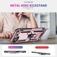 thumbnail image 7 of Decase Compatible with iPhone 16E 2025 Case+1-Pack Tempered Screen Protector, Military Grade Drop Protection Cover with 360° Rotating Kickstand, Heavy Duty Shockproof Rugged Phone Case,Rosegold, 7 of 7