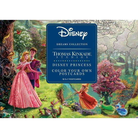 Disney Dreams Collection Thomas Kinkade Studios Disney Princess Color Your Own P, (Paperback)