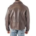 thumbnail image 3 of Reed Men's Casual Leather Jacket Union Made in Detroit, USA (2XL, Brown), 3 of 3