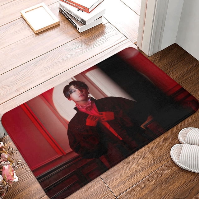 BTS Jeon Jung Kook-Alfombrilla De Puerta Personalizada De 24 " X 16 " Para Interior Al Aire Libre , Alfombra De Entrada Decoración Para El Hogar