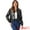 Black, variant on DARING DIVA Women's Long Sleeve Zip Up Faux Leather PU Bomber Jacket XS Black