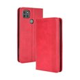 thumbnail image 1 of Compatible with Motorola Moto G9 Power Case Magnetic Closure Vintage Pattern PU Leather Wallet Cover with Card Slots-Red, 1 of 5