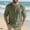 Army Green, variant on Timoontee Men's Lightweight Breathable Shirts Casual Long Sleeve Stand Collar Pullover Blouses Solid Button Classic Summer Beach Shirts Army Green XXL