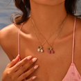 thumbnail image 3 of NICKSUN 18K Gold/Silver Plated Stainless Steel Cherry Pendant Necklace, Sparkling Cubic Zirconia Cute Fruit Choker, Dainty Delicate Clavicle Chain for Women, 3 of 6