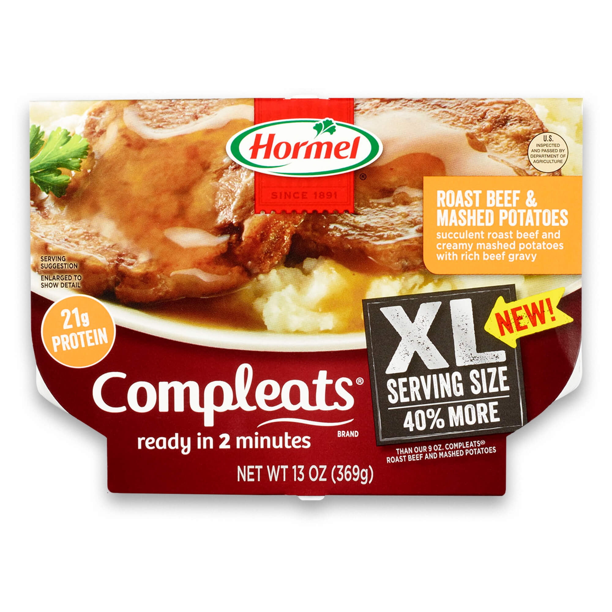 HORMEL COMPLEATS XL Roast Beef & Mashed Potatoes, 13 oz