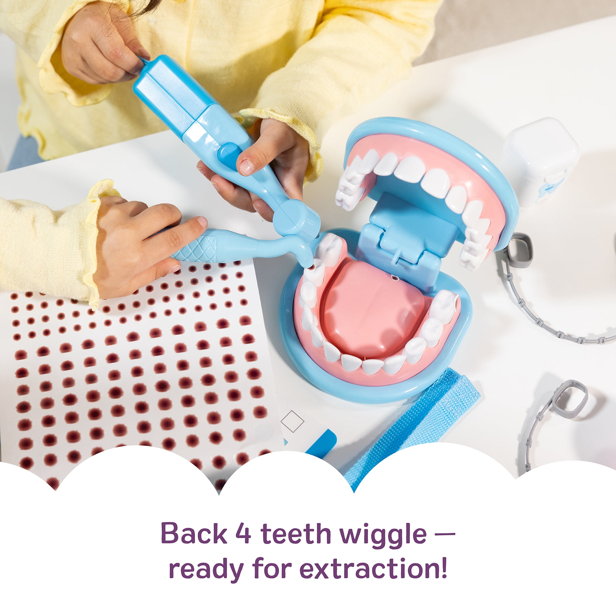 Melissa & Doug Super Smile Dentist Kit With Pretend Play Set of Teeth And Dental Accessories (25 Toy Pieces)