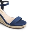thumbnail image 3 of Sandalia DREAM PAIRS Cuña Navy Talle 9.5 Tacón 9 cm Correa Ajustable, 3 of 7