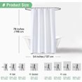 thumbnail image 5 of Cortina de Ducha de Tela para Puesto - Cortinas de Ducha de Tela Gruesa ponderada con Tejido de Gofre de 54 x 78 Pulgadas de Largo para baño, baño de Lujo de Spa de Hotel de Servic, 5 of 5