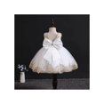 thumbnail image 2 of Vestido de bautizo para niñas blanco y dorado de 6 a 9 m a 6 años, 2 of 4