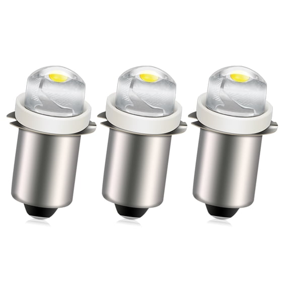 Ruiandsion P13.5S Mini COB Flashlights LED Light Bulb, 100 LM 6000K White, 3-18V DC Wide Voltage, for Portable Work Lights(3 Pack)