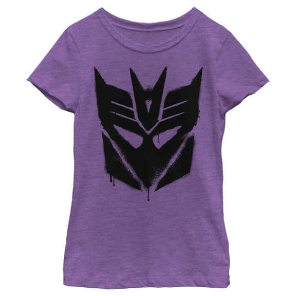 Girl's Transformers Decepticon Graffiti Logo Graphic Tee Purple Berry X Large