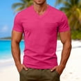 thumbnail image 2 of Mens T-Shirts Soft Pocket T Shirts for Men Short Sleeve V Neck Pink Tshirt for Men, 2 of 9