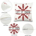 thumbnail image 4 of 4pcs Christmas Pillow Covers 18 x 18 Inch Red Xmas Plaid Dot Pillow Cushion Cases for Christmas Winter Holiday Decorations Throw Outdoor Pillow Covers for Couch Sofa Home Farmhouse, 4 of 6