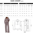 thumbnail image 2 of SUNBS Lounge Sets for Women Two Piece Sets Henley Neck Top Wide Leg Pants Vacation Fall Travel Outfits, 2 of 7