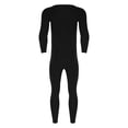 thumbnail image 1 of Moggemol Ensemble Thermique d'Hiver pour Homme, Couche de Base Douce avec Encolure Ronde pour la Randonnée en Plein Air Noir 4TG, 1 of 6