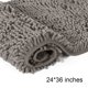 thumbnail image 3 of Naiovety Alfombrilla de chenilla con buena sensación de pisada para no dañar la absorción del suelo, alfombrilla para el suelo, alfombrilla Juegos de accesorios de baño Gris profundo 24*36 pulgadas, 3 of 6