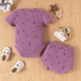thumbnail image 2 of Dooleck Ribbed Baby Clothes Set Infant Girl Bodysuit Onesies Bloomer Shorts Outfits, 2 of 8