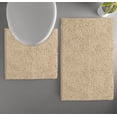 thumbnail image 3 of Luxurux Juego De Alfombras De Baño De 2 Piezas: Felpa Suave De Secado Rápido, Antideslizante, Súper Absorbente. Incluye Tapete Para Inodoro Rectangular (31 X 20 Pulgadas) Y En Forma De U (20 X 20 Pulg, 3 of 5