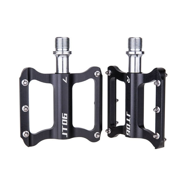 Eigraketly Pedal de bicicleta de 2 piezas, accesorios de ciclismo impermeables antideslizantes, plataforma de rodamiento antideslizante hueca, Ciclismo Negro