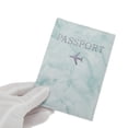 thumbnail image 3 of Unique Bargains 1 Pc Passport Holder Marble Pattern Airplane Passport Sleeve Blue, 3 of 5