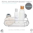 thumbnail image 2 of Bath Bliss 1 Shelf Basket Suction Cup Chrome Metal Shower Organizer, Silver Chrome, 2 of 6