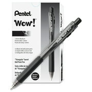 Pentel Wow! Ballpoint Pen,1.0mm Medium Black Line, NEW Ink