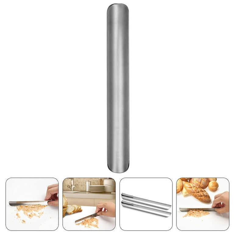 nicexmas Stainless Steel Bread Box for Kitchen Countertop Stainless Steel Crumb Scraper Durable Tabletop Crumb Scraper Crumb Sweeper Table Crumb Sweeper, Adult