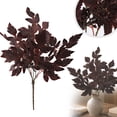 thumbnail image 2 of Artificial Plum Cimicifuga Leaf Sprays,20 inch Faux Ramosa Branches for Vase,Plum Fall Decorative Leaves with Stems,Realistic Fall Decorations for Home Wedding Farmhouse Table Centerpiece,Brown 1PCS, 2 of 9