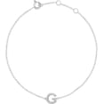 thumbnail image 6 of 14K White .05 CTW Diamond Initial "G" 6-7" Bracelet in 14k White Gold, 6 of 6
