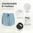 thumbnail image 6 of Picia Floral Retro Style Pattern Women's 2 in 1 Athletic Running Shorts High Waisted Workout Casual Gym Sweat Shorts with Comfy Liner Zipper Pockets-, 6 of 9
