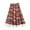 Red, variant on Flannel Skirts for Women Fall Winter Plaid Skirts Elastic High Waisted A-Line Long Skirt Lace Tassels Skirts One Size