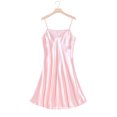 thumbnail image 3 of Camisones de seda para mujer 2022, vestido de dormir de color sólido para verano, camisón de dormir para niñas, pijama, camisón de satén liso, pijama con tirantes, 3 of 5