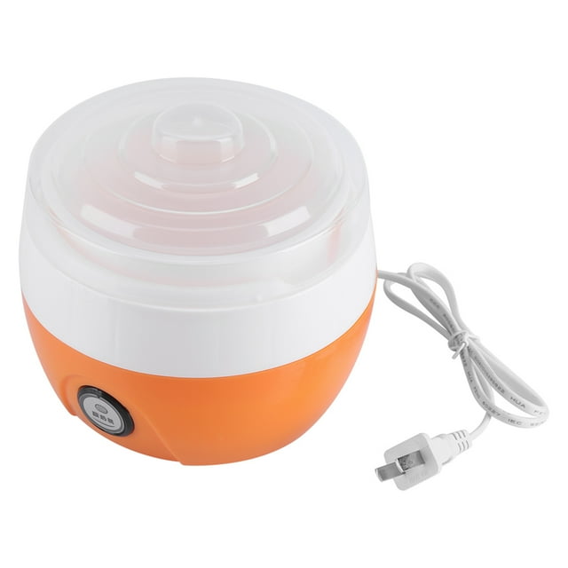 Máquina eléctrica automática para hacer yogur (1 l), herramienta de bricolaje, recipiente de plástico (naranja)