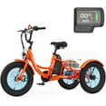 thumbnail image 6 of ABORON 16" Kids Electric Trike for Boys Girls, 35 Miles 250W 24V Fat Tire Electric Tricycle, 3 Wheels Motored Bicycle, Aluminum Frame Electric Tricycle Etrike with Removable Battery and Basket, 6 of 11