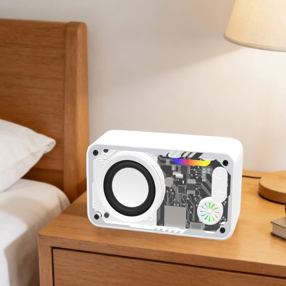 Transparent Mechanical Bluetooth Speaker, Colorful Wireless Mini Speaker for Outdoor and Desktop Use, Portable Compact Design with High-Quality Sound and Long Battery Life