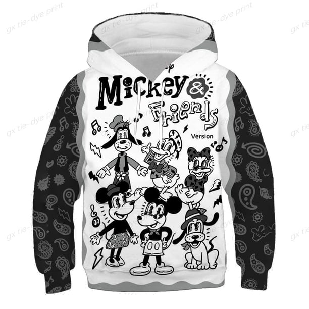 Suéteres de Mickey Mouse para niños, ropa de otoño, sudaderas con capucha de dibujos animados de primavera para niños, prendas de vestir para niñas de 1 a 14 años110 zhangmengya CONDUJO