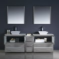 thumbnail image 4 of Torino 84"Gray Oak Dbl Sink Bathroom Vanity & Side Cabinet / Vessel Sinks, 4 of 4