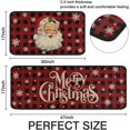 thumbnail image 3 of Buffalo Plaid Snow Santa Christmas Kitchen Rug Set of 2, Non-Slip Washable Kitchen Floor Mats for Winter Home Kitchen Christmas Decor, Red and Black Plaid 17x30+17x47inch, 3 of 6