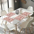 thumbnail image 4 of Placemats Set of 4, Red Paisley Floral Placemats Set of 4, Retro Bohemian Flowers Tablemats Washable Placemat Table Decoration for Kitchen Table Dinner Party Home Decor Indoor Outdoor 13x19 Inch, 4 of 8