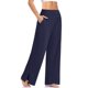 thumbnail image 2 of Pantalones de yoga deportivos de moda Pantalones sueltos sólidos con bolsillos activos de cintura media alta Pompotops ulkah939263, 2 of 8