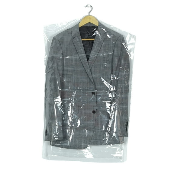 30 Pack (23 x 35 Inch) Clear Plastic Dry Cleaning Garment Bags for Hanging Clothing.