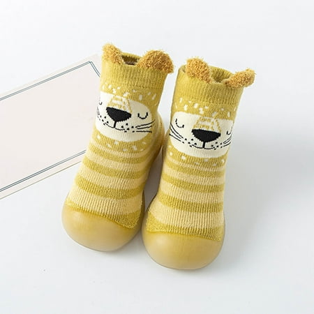 

CHUOU Boys Girls Animal Cartoon Socks Shoes Toddler WarmThe Floor Socks Non Slip Prewalker Shoes