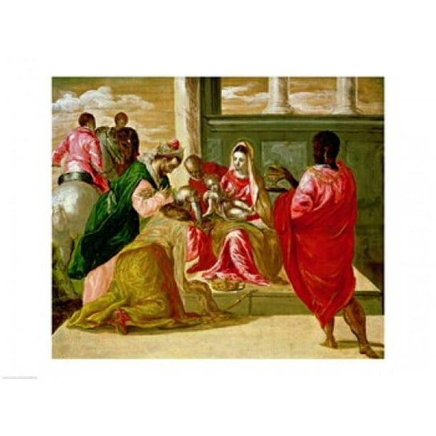 Posterazzi BALXIR62458 l'Adoration de l'Affiche Mages Impression par El Greco - 24 x 18 Po.