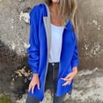 thumbnail image 1 of LOVZFMLL Jackets for Women's Winter Solid Color Hoodie Mid-Length Zipper Cardigan Jacket Long Sleeve Top, 1 of 7