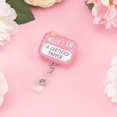 thumbnail image 6 of Funny Nurse Badge Reel Pink Cute Badge Reel with Clip Nursing Retractable Hello I Am a Certified Yapper Card Holder for Nurses Social Worker, 6 of 7